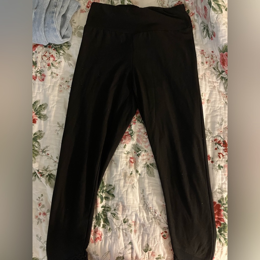no boundaries black leggings activewear workout xs - m